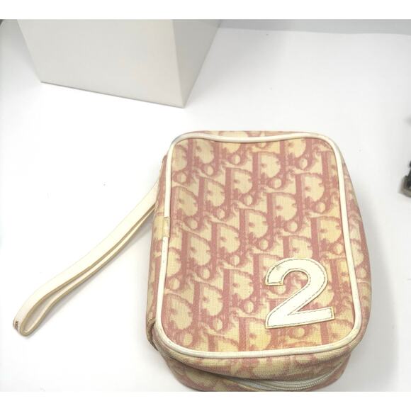 Christian Dior Trotter Pouch No.2 Pink PVC Authentic Dior Girly Collection - Picture 1 of 8